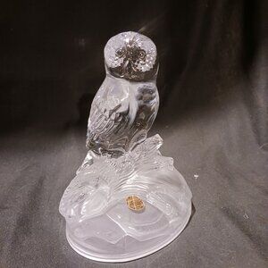 D'Arques solid crystal owl